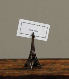 Eiffel Tower Oil Rubbed Black Photo Clip Placecard Holder Holiday 