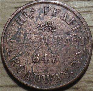 Old Unknown New York Token   Very Nice LOOK  