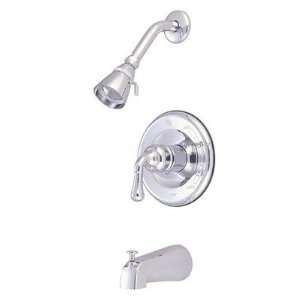   Lever Handle Tub/Shower Faucet, Satin Nickel/Chrome