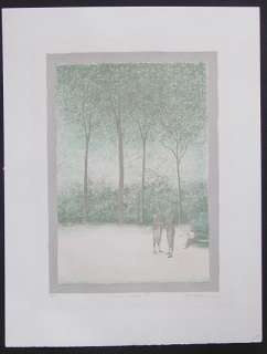 Harold Altman 1924 2003 Listed Lithograph * Park Group III *  