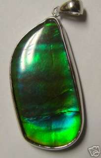 Ammolite Pendant with 14K White Gold Necklace  
