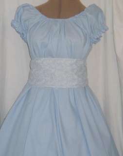 CIVIL WAR SOUTHERN LIGHT BLUE CHEMISE GOWN DAY DRESS  