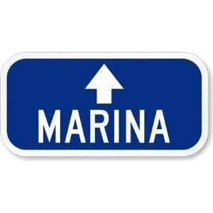  Marina (with Arrow Upwards) Diamond Grade Sign, 12 x 6 