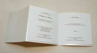 100 Elegant Lace Pocket Dress Ribbon Wedding Invitations Set and RSVP 