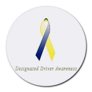  Designated Driver Awareness Ribbon Round Mouse Pad Office 