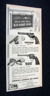 Hand Guns Sportman 999 & 922 .22 models 1951 Ad  