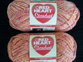   Heart Stardust sparkly wool blend sock yarn, Orange, lot of 2  
