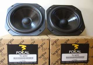 Focal 7 Inch Coated Paper Midbass Woofers. 7C4252 Pair  