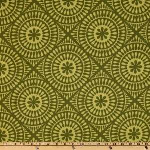   Shadows Garden Tiles Green Fabric By The Yard Arts, Crafts & Sewing