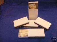 50 Plain white cover wooden match boxes matches  