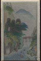 PAIR OF ORIENTAL PICTURES IN WOODEN FRAMES  