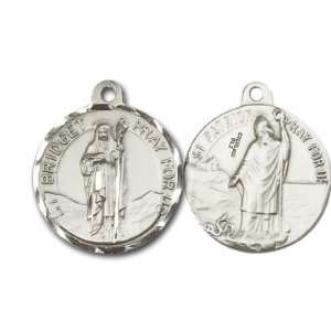 St. Bridget & St. Patrick Medal (Patron Saint of (patronage) against 