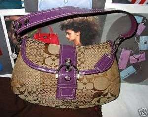 COACH SIGNATURE PATCHWORK PATENT FLAP NEW NWT $378  