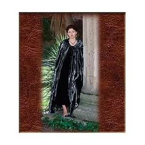   Black Rayon Cloak   Velvet Robe   Wicca or Pagan Cloak