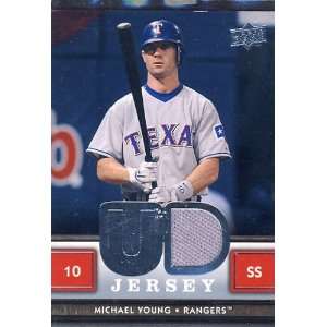  Michael Young   Upper Deck 2008 Game Used Jersey Card 