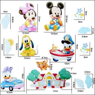   New Disney Mickey Minnie Baby Home Wall Art Decor Stickers Cool Decals
