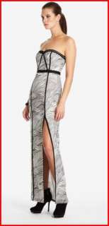   PRINT ELIN STRAPLESS GOWN size 4 NWT $398 G191 725942826876  