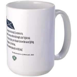  Declaration Of Arbroath Flag Large Mug by  