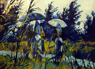 NICOLA SIMBARI 2 WOMEN W/ UMBRELLAS OTHERS AVAILABLE  