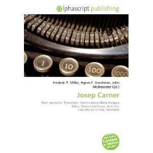  Josep Carner (9786134134873) Books