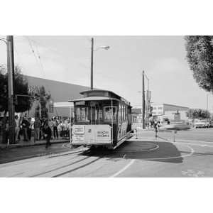 Powell & Market Cable Car   12x18 Framed Print in Black 