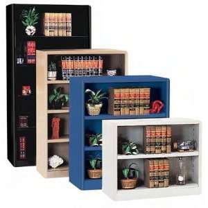   Radius Edge Metal Bookcase with 4 Shelves (52 H)