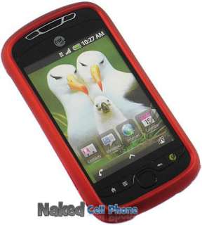 RUBBERIZED RED CASE COVER FOR MYTOUCH 3G SLIDE PHONE  