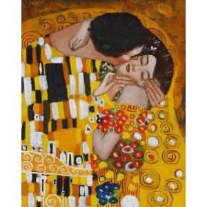   Painting   Klimt Paintings The Kiss   Small 8 X 10   Hand Painted