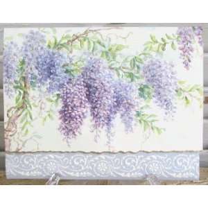   Wisteria Embossed Blank Note Cards 10 Ct