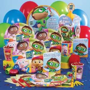  Super Why Deluxe Party Pack for 8 & 8 Favor Boxes Toys & Games