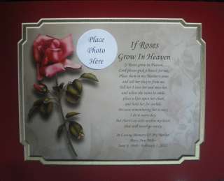   GROW IN HEAVEN PERSONALIZED MEMORIAL POEM FOR MOM, SISTER OR DAUGHTER