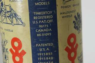 1940 Tinker Toy SPRING MOTOR vintage toy ANTIQUE 100% works EVANSTON 