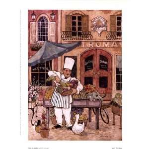  Betty Whiteaker Chef At Market 6x8 Poster Print