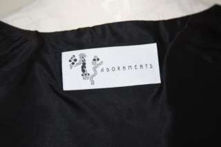 NWOT ORIG $150 Vintage Adornments Barkcloth Printed Vest Tassel 