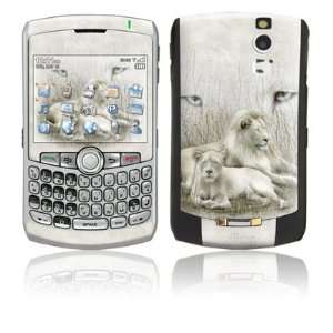White Lion Design Protective Skin Decal Sticker for Blackberry Curve 