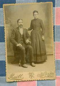 Old Cabinet Photo Durand Wis Couple Great Fashions  