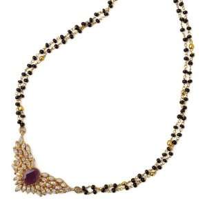  Gemstone Necklace with Urishilla/ Mangalsutra Pendant 
