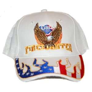  Firefighter, USA Firefighters Hat White 