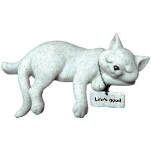  Fountasia 90206 Chaz Cat Figurine with Lifes Good Sign 