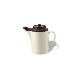   Dripless Teapot w/ Baffled Spout, Stoneware & Burgundy