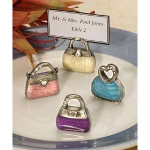Whimsical Pewter Purse Design Placecard Holders (8 pcs per set, Set of 