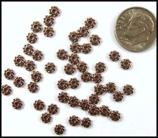 50 TierraCast Pewter Beads ANTIQUE COPPER TWIST SPACER 4mm  