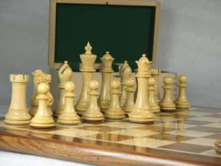 Rose Wood Staunton Club Chess Set 4Q Board Storage Box  