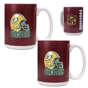  Green Bay Packers Game Ball Ceramic Coffee Mug Set 