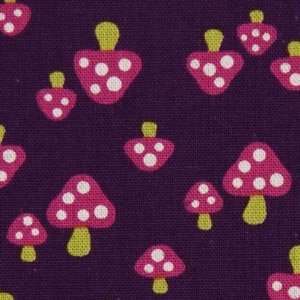  purple fly agaric Kokka oxford fabric kawaii from Japan 