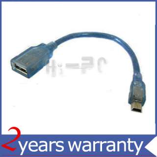 USB B Mini 5 Pin Male to A Female Converter Data Cable  