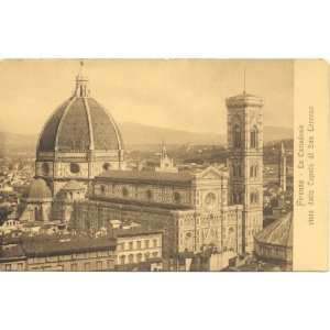 1910 Vintage Postcard View of the Cathedral   Duomo   Florence Italy