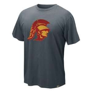  USC Trojans Nike Charcoal College Vault Logo Retro Washed 