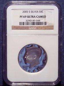 2005 S 50c Silver Kennedy In a NGC PF 69 Ultra Cameo  