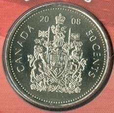 2008 RCM Logo Half Dollar 50 Fifty Cent Canada BU Coin  